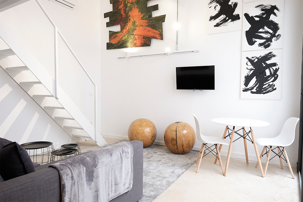 apartamentos modernos de alquiler turístico de a-cero living con precio asequible